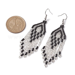 Boucles d'oreilles pendantes bohèmes en acier inoxydable 304 avec verre&nbsp;EJEW-MZ00175-03