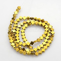 Гальванизировать немагнитных синтетический гематит бисер пряди&nbsp;G-J211-02