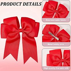 Заколки для волос из полиэстера и кожи аллигатора с бантом для женщин и девочек OHAR-CP0001-26A