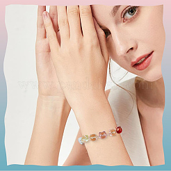100pcs 10 Farben transparente Acrylperlen&nbsp;MACR-SC0002-31