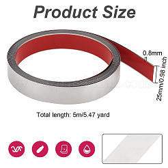 201 самоклеящаяся гибкая молдинговая накладка из нержавеющей стали FIND-WH0139-141C-02