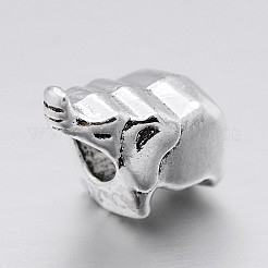 Сплав музыкальные ноты большое отверстие шарики европейца MPDL-M040-08AS