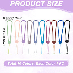 10шт. 10-х цветные силиконовые ремешки для мобильных телефонов&nbsp;FIND-GA0004-64