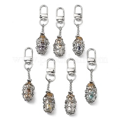 Чакра натуральный драгоценный камень в стеклянной бутылке желаний подвеска украшение&nbsp;HJEW-JM03138-02