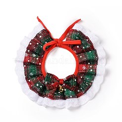Bandanas en dentelle de noël pour animaux de compagnie en tissu&nbsp;AJEW-D051-05G