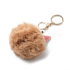 バッグや財布に付けられるかわいい猫のキーホルダーぬいぐるみペンダント  キャメル&nbsp;ST5864224