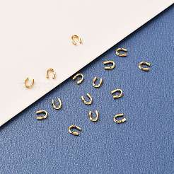 ワイヤーガーディアンとプロテクター  無鉛の  長持ちメッキ  18KGP本金メッキ  5x6x2mm  穴：1.5mm&nbsp;X-KK-WH0084-01B-G01