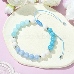 Браслеты из бисера из натурального драгоценного камня BJEW-JB09855