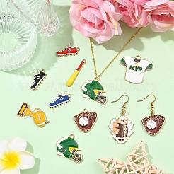 18шт 8 стиля подвески из сплава с эмалью&nbsp;ENAM-FS0004-18
