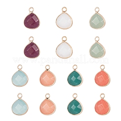 14 Stück 7 Stil natürliche weiße Jade-Anhänger&nbsp;G-LS0002-06