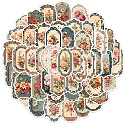 Самоклеящиеся цветочные наклейки в стиле ретро из ПВХ&nbsp;STIC-PW0020-09