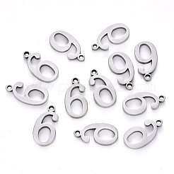 変色しにくい201ステンレススチールチャーム  数  レーザー切断  ステンレス鋼色  NUM。6  15x8x1.5mm  穴：1.5mm&nbsp;STAS-R108-06