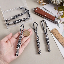 Зонт шнур полиэстер и спандекс веревка брелок карабин&nbsp;HJEW-UN00091