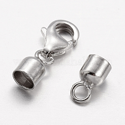 925 застежка-когти из стерлингового серебра с родиевым покрытием STER-P005-01