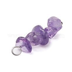 10 шт. 5 цвета 12 созвездия натуральный цитрин & тигровый глаз & аметист & клубничный кварц & гранат подвески PALLOY-JF02839-11