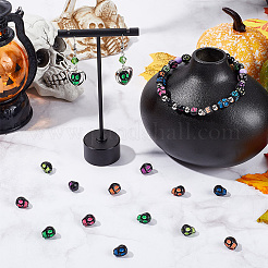 400 шт. непрозрачные черные акриловые бусины MACR-SC0001-66