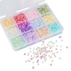 144 г двухцветных прозрачных стеклянных бусин&nbsp;EGLA-TA0013-13