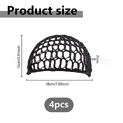 4 Stück elastische Perückenkappen aus Polyester&nbsp;DIY-DC0004-14