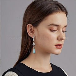 Латунные серьги-кольца с застежкой сзади ZIRC-F052-29P