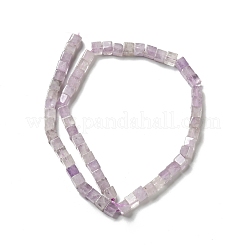 天然ラベンダーアメジストビーズ連売り  キューブ  6x6x6mm  穴：1mm  約63個/連  15.35~15.55''（39~39.5センチメートル）&nbsp;G-I327-A03