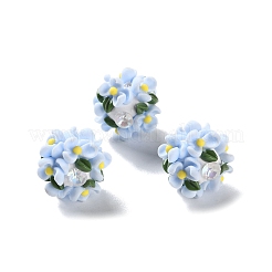 Бусины-шарики из полимерной глины со стразами и светом CLAY-U002-01C