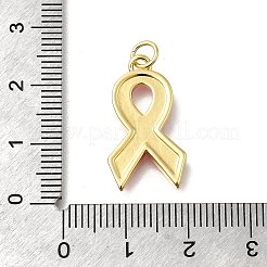 Октябрь рак груди розовая лента осведомленности латунные эмалевые подвески&nbsp;LS-KK-S517-04F-G