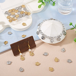 40 шт. 2-х цветные подвески из нержавеющей стали 304&nbsp;STAS-TA0003-43