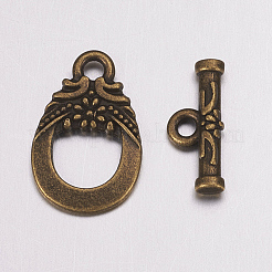 Сплавочные застежка тоггл тибетского стиля X-MAC2014-NF