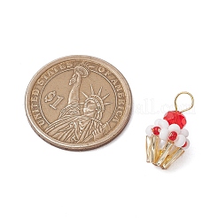 Подвески-кексы из стеклянных бусин&nbsp;PALLOY-MZ00581-01