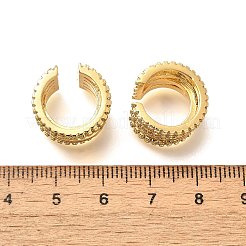 Серьги-манжеты из латуни с микропаве и прозрачным циркониевым покрытием для женщин EJEW-C125-16G