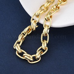 Латунные кабельные цепные браслеты для женщин и мужчин BJEW-K273-02G