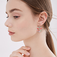 Фарфоровые керамические бусины ручной работы с цветочным принтом PORC-LT0001-12B