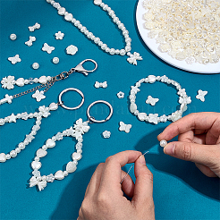 500 шт. 14 стиля акриловых бусин с имитацией жемчуга&nbsp;PACR-OC0001-01