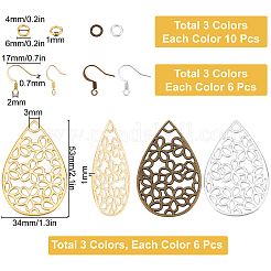 DIY-Sets zur Herstellung von Tropfenohrringen&nbsp;DIY-SC0018-80