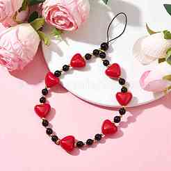 Акриловые мобильные ремешки из бисера HJEW-JM01826