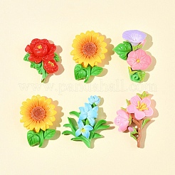 25шт 5 стиля непрозрачные кабошоны из смолы&nbsp;RESI-FS0001-97