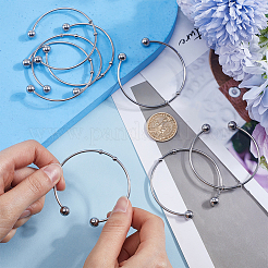 10 комплект модных браслетов-манжет из нержавеющей стали 304 BJEW-SC0001-20