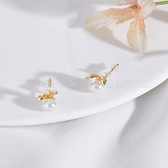 1 пара серег-гвоздиков из латуни в форме кролика&nbsp;EJEW-LP0003-58