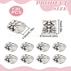 130 шт. европейские бусины из сплава в тибетском стиле&nbsp;MPDL-LP0001-01