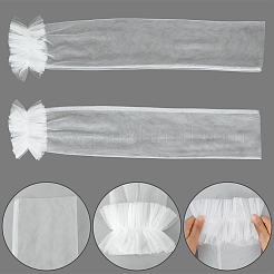 1 пара нарукавников из полиэстеровой сетки&nbsp;AJEW-GF0011-87B