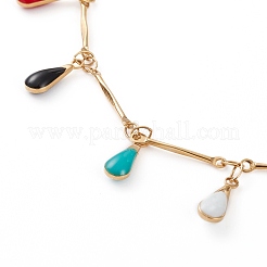 Colliers avec pendentif en forme de larme en acier inoxydable 304&nbsp;NJEW-JN03294
