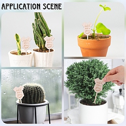 Étiquettes de vêtements en bois pour plantes&nbsp;DIY-WH20050-17
