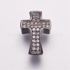 Perline zirconi micro pave  in ottone&nbsp;ZIRC-G087-28