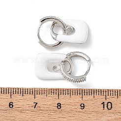 Фурнитура для серег-подвесок из латуни с микропаве из прозрачных кубических цирконий EJEW-A149-01B-P