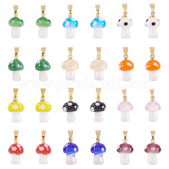 24шт 12 цвета подвески ручной работы лэмпворк&nbsp;LAMP-TA0001-77