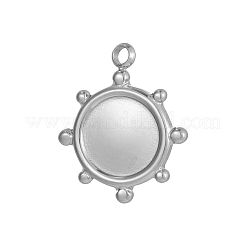 Подвески из нержавеющей стали 304 с оправой кабошон&nbsp;STAS-OY009-60P