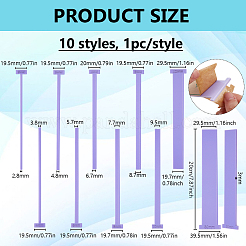 10 regla de encuadernación acrílica de 10 estilos&nbsp;DIY-BC0016-53B
