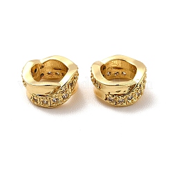 Реечное покрытие латунь микро паве кубический цирконий европейские бусины KK-C010-26