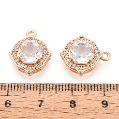 Латунные микро проложить кубического циркония подвески&nbsp;X-KK-T076-04KCG-02