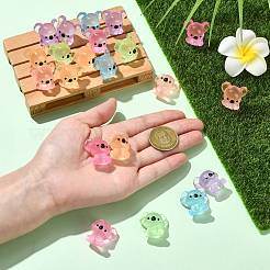 30 шт. 6-х цветные светящиеся смоляные украшения в виде коалы&nbsp;DJEW-CJ0001-18